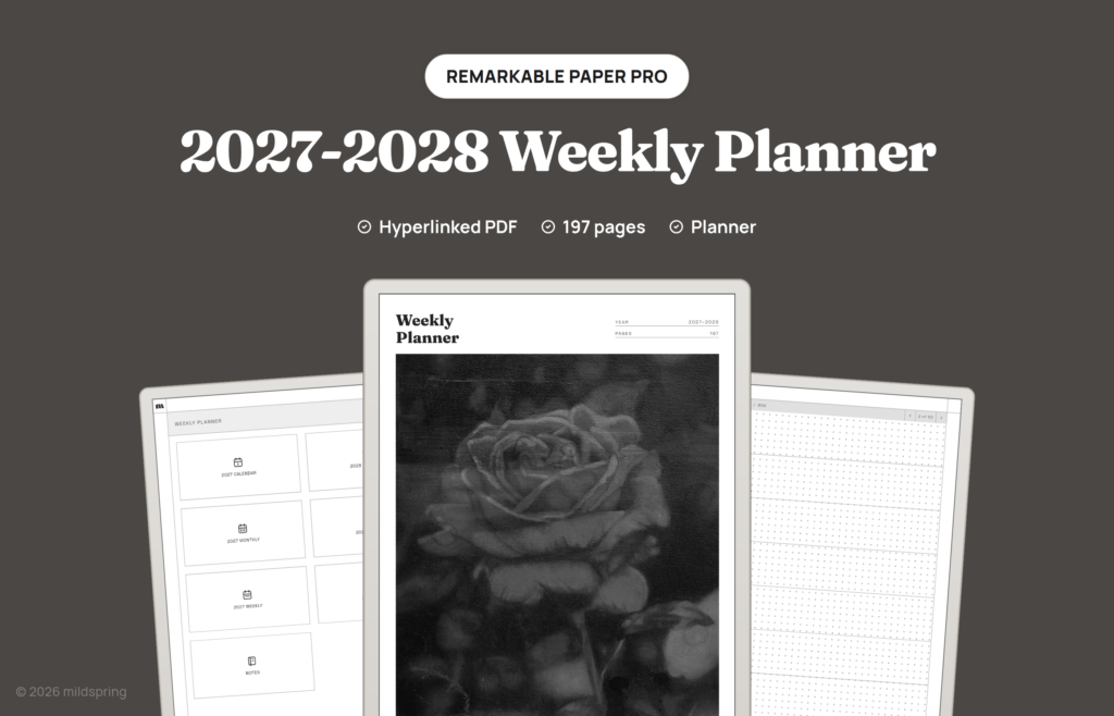 2027-2028 Weekly Planner for reMarkable, image 5