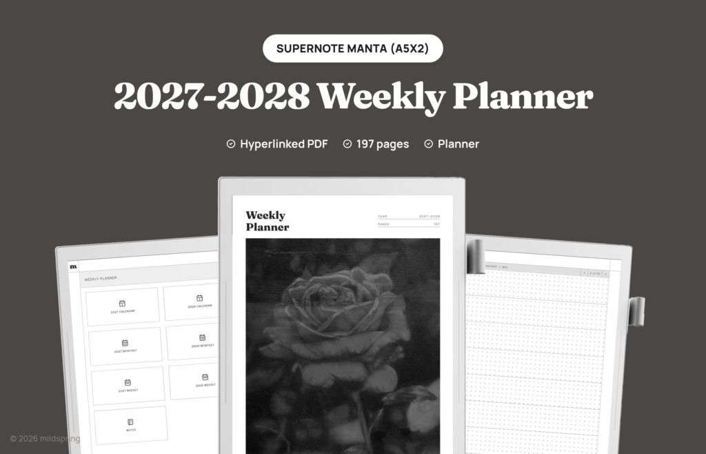 2027-2028 Weekly Planner for Supernote, image 5