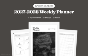 2027-2028 Weekly Planner