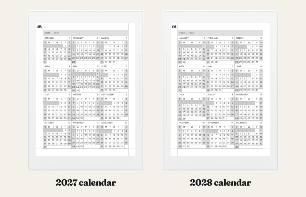 2027-2028 Weekly Planner for Supernote, image 4