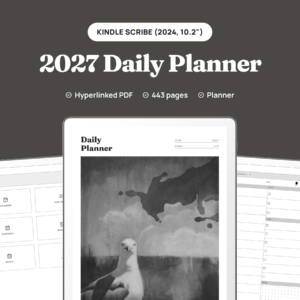 2027 Daily Planner for Kindle Scribe