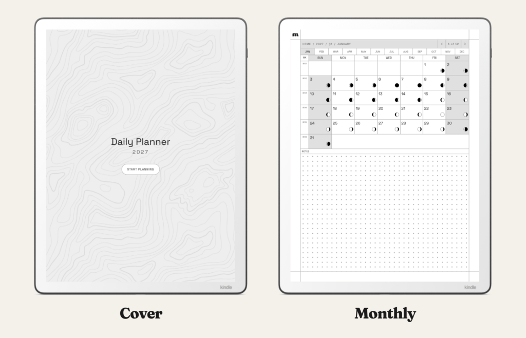 2027 Daily Planner for Kindle Scribe, image 2
