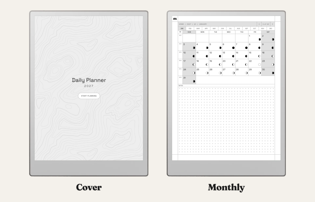 2027 Daily Planner for reMarkable, image 2