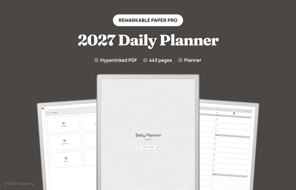 2027 Daily Planner for reMarkable, image 5