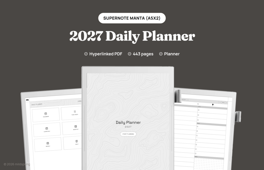 2027 Daily Planner for Supernote, image 5