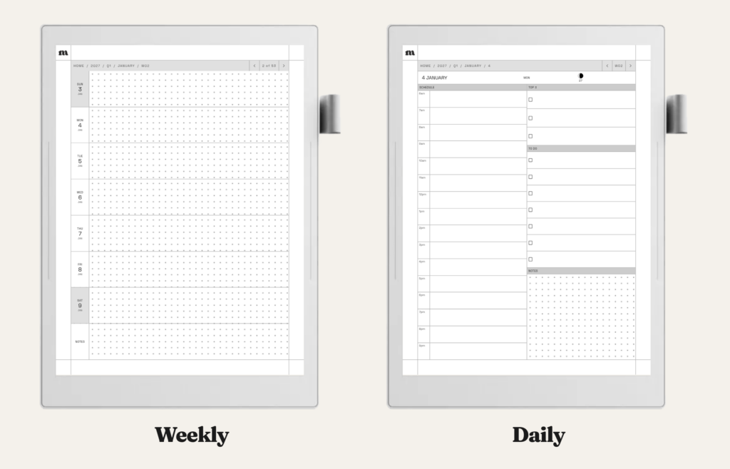 2027 Daily Planner for Supernote, image 7