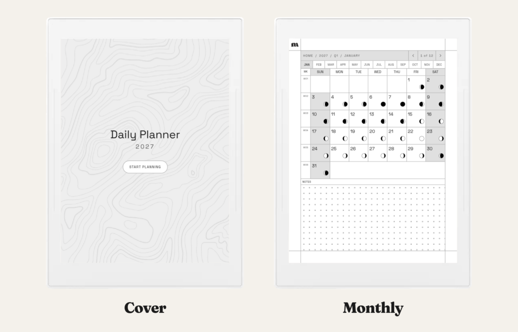 2027 Daily Planner for Supernote, image 2
