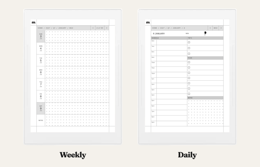2027 Daily Planner for Supernote, image 3