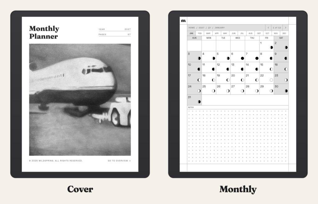 2027 Monthly Planner for BOOX, image 2
