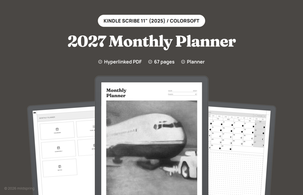 2027 Monthly Planner for Kindle Scribe, image 5