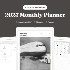 2027 Monthly Planner for Quaderno
