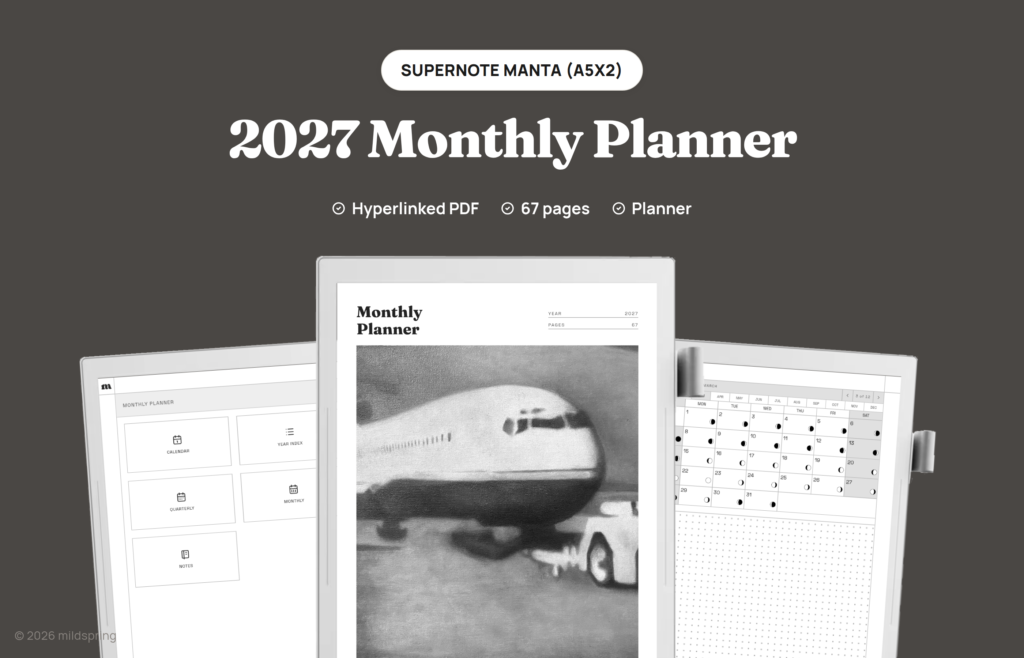2027 Monthly Planner for Supernote, image 5