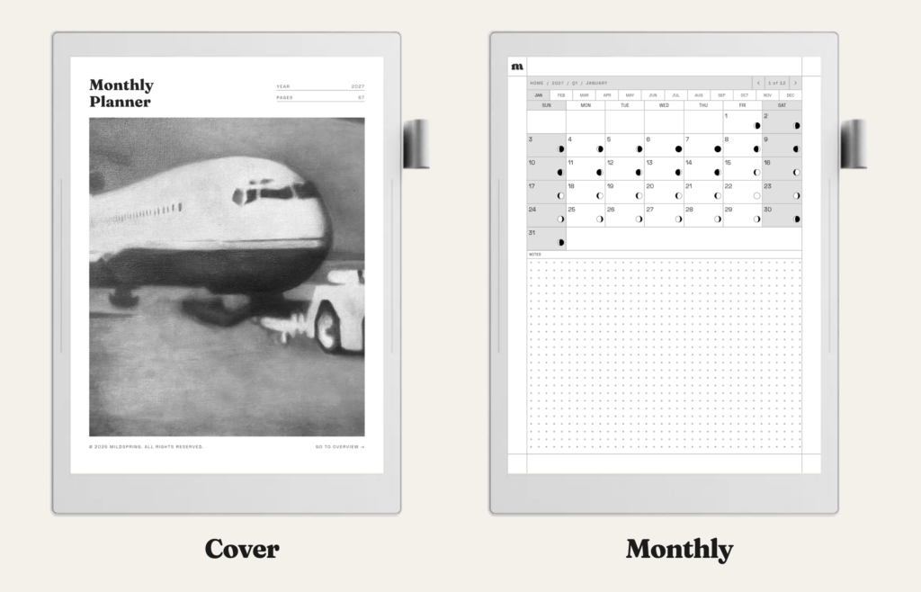 2027 Monthly Planner for Supernote, image 6