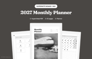 2027 Monthly Planner