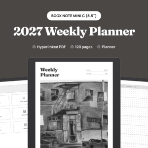 2027 Weekly Planner for BOOX