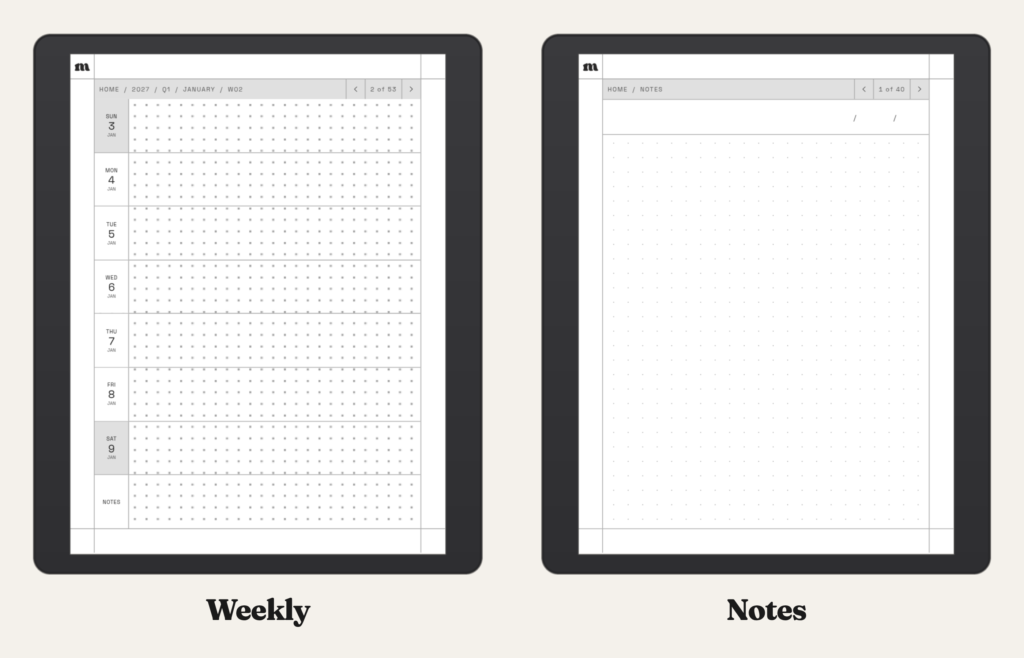 2027 Weekly Planner for BOOX, image 3