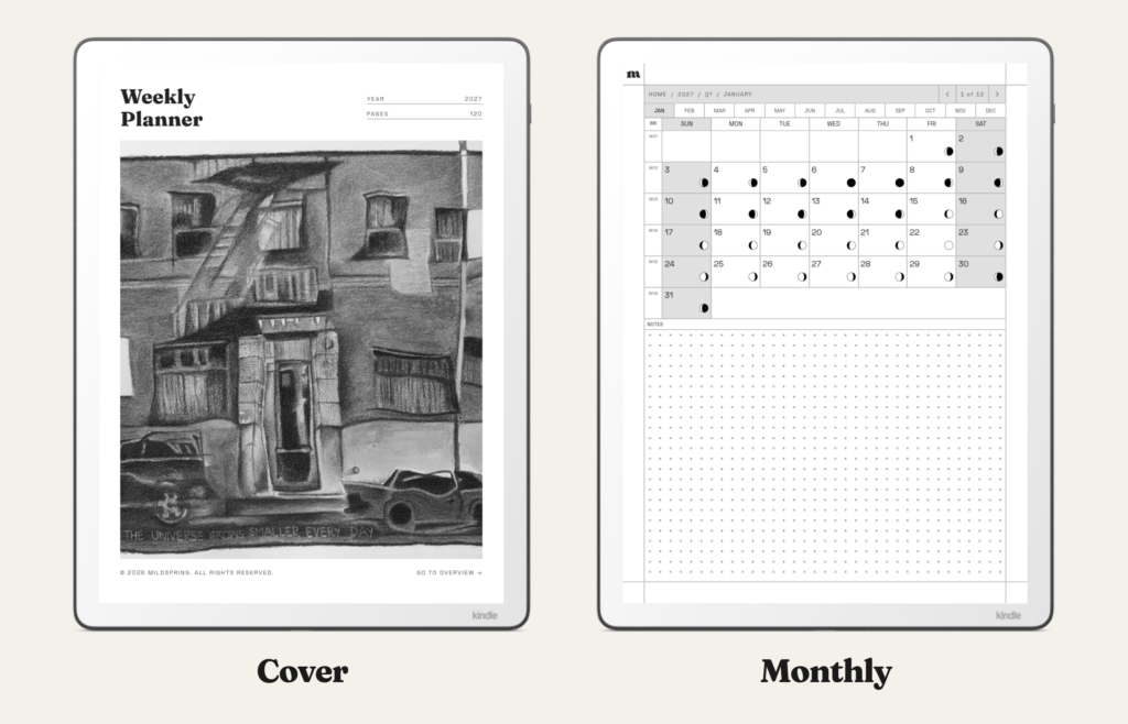 2027 Weekly Planner for Kindle Scribe, image 2