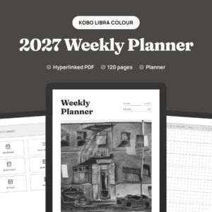 2027 Weekly Planner for Kobo