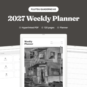2027 Weekly Planner for Quaderno