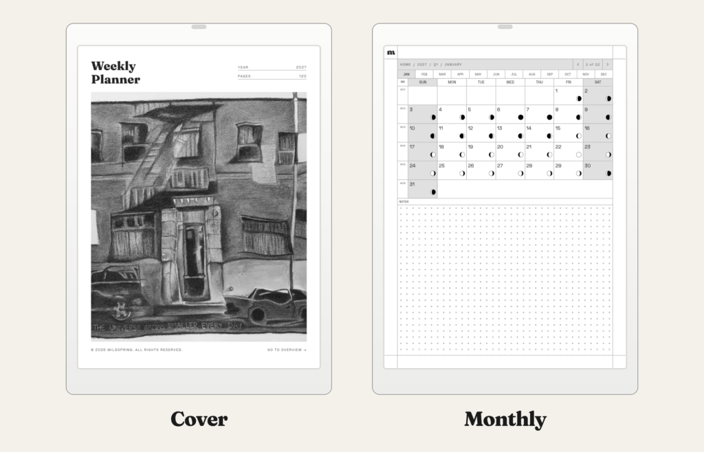 2027 Weekly Planner for Quaderno, image 2