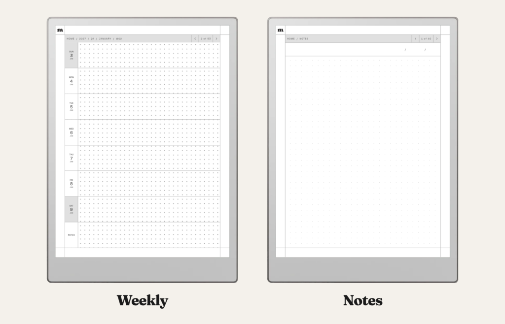 2027 Weekly Planner for reMarkable, image 3