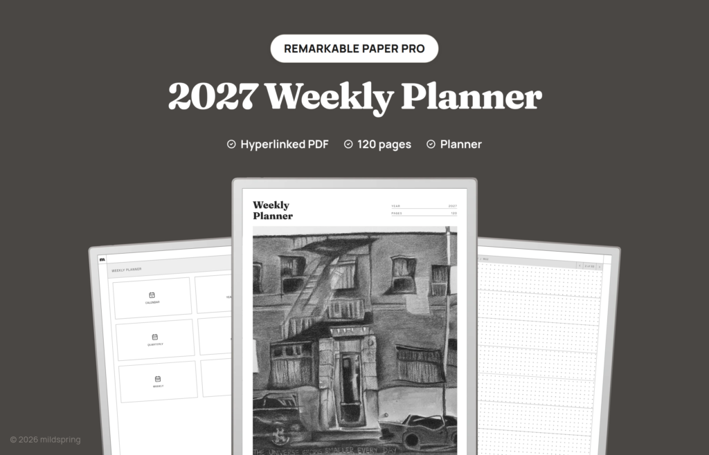 2027 Weekly Planner for reMarkable, image 5
