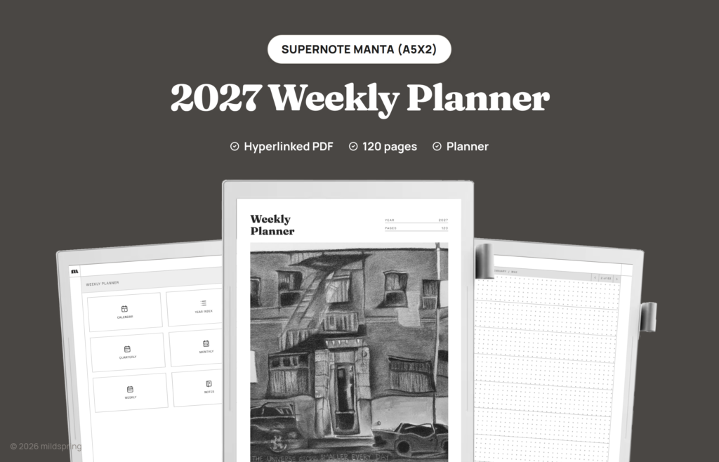 2027 Weekly Planner for Supernote, image 5