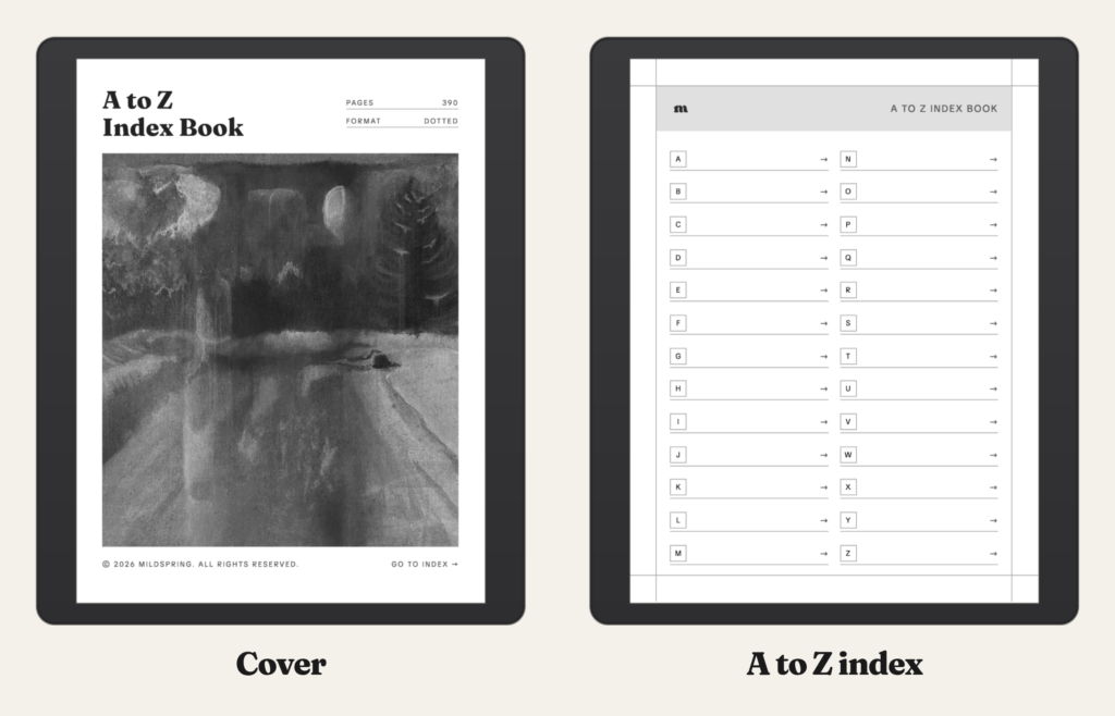 A to Z Index Book for BOOX, image 2