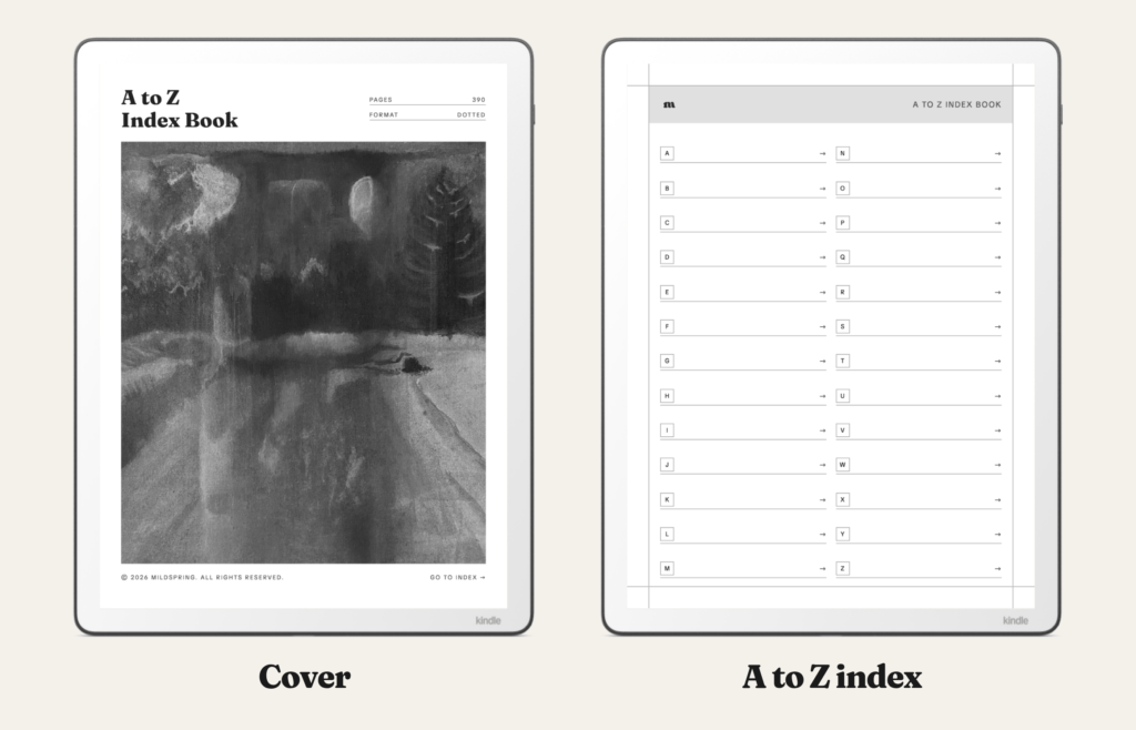 A to Z Index Book for Kindle Scribe, image 2