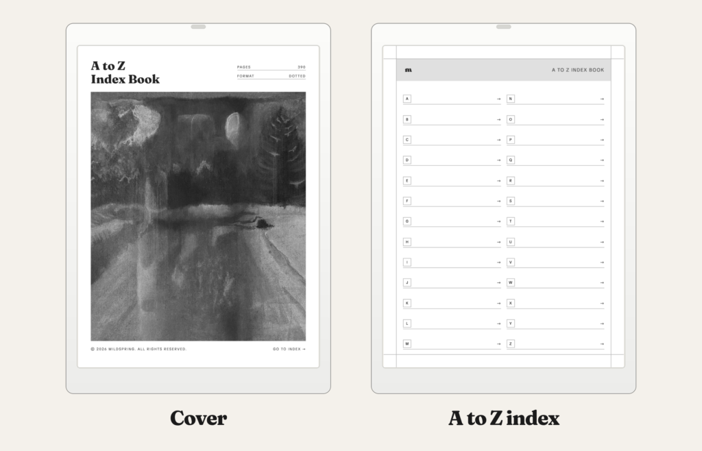A to Z Index Book for Quaderno, image 2