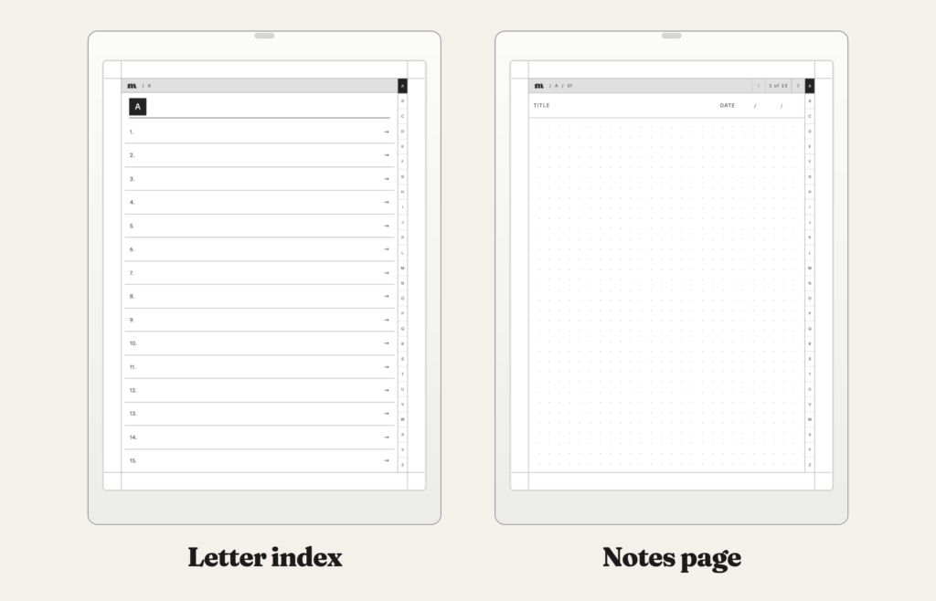 A to Z Index Book for Quaderno, image 3