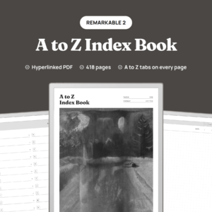 A to Z Index Book for reMarkable