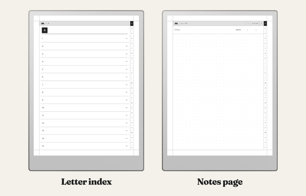 A to Z Index Book for reMarkable, image 3
