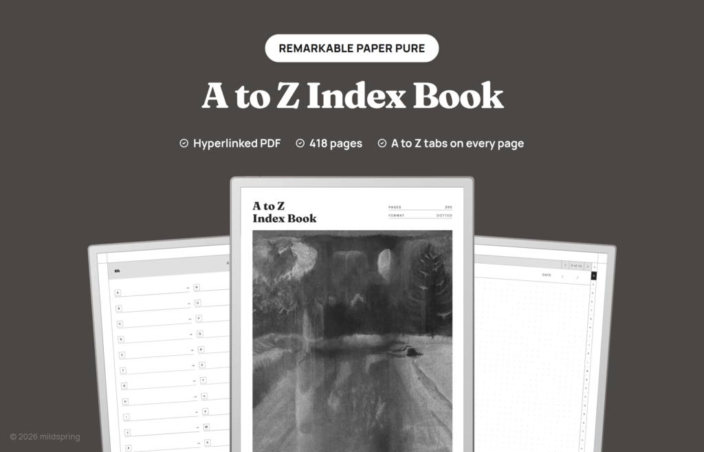 A to Z Index Book for reMarkable, image 4