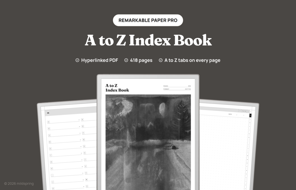 A to Z Index Book for reMarkable, image 7