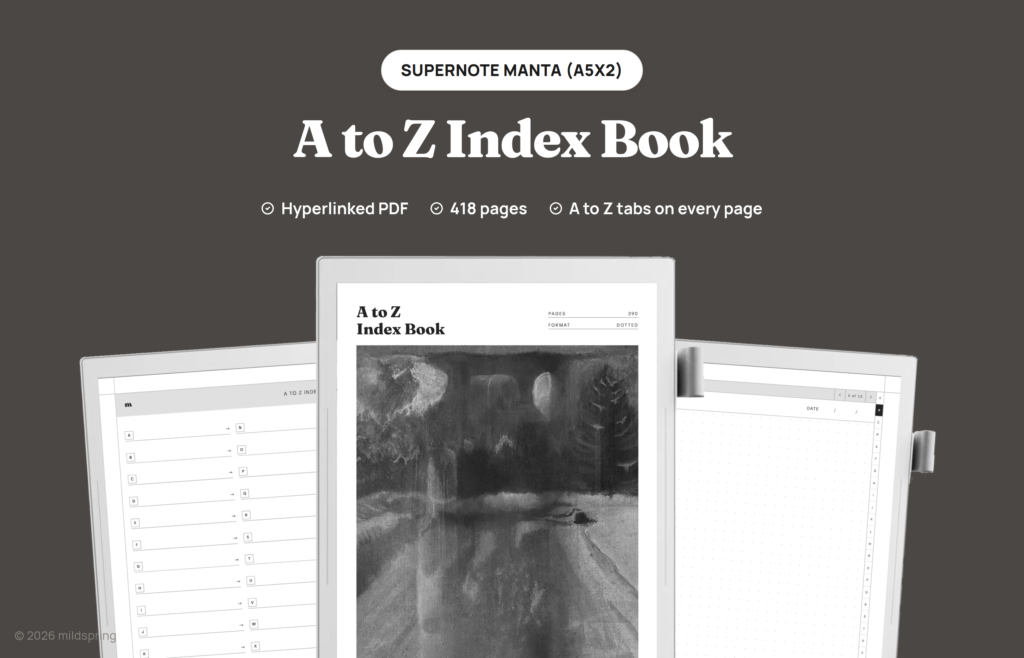 A to Z Index Book for Supernote, image 4