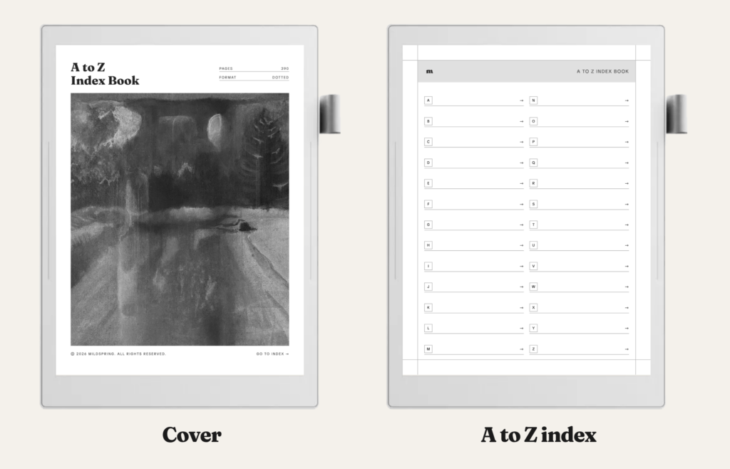 A to Z Index Book for Supernote, image 5