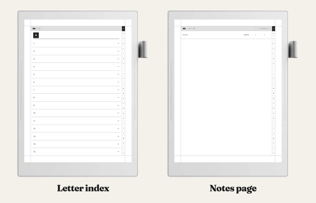 A to Z Index Book for Supernote, image 6