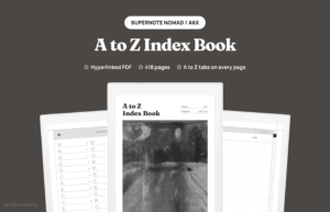 A to Z Index Book