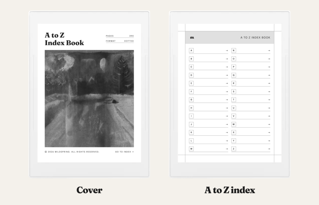 A to Z Index Book for Supernote, image 2