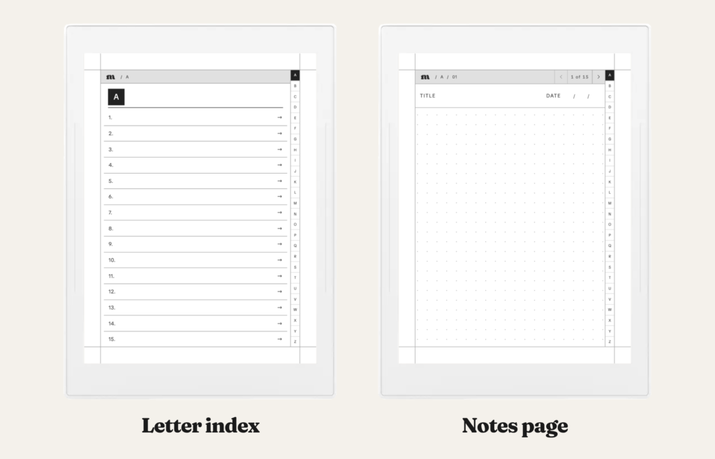 A to Z Index Book for Supernote, image 3