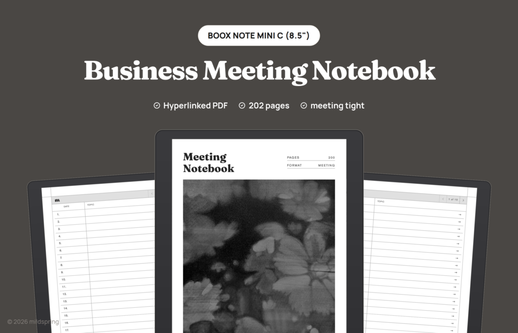 Business Meeting Notebook for BOOX