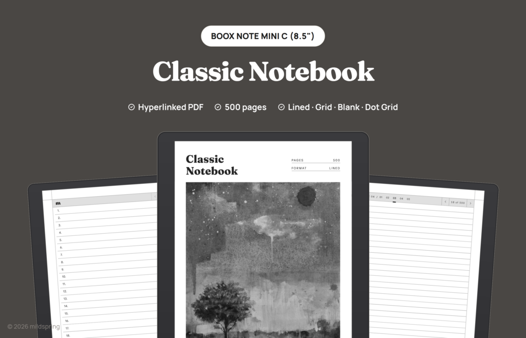 Classic Notebook for BOOX on BOOX