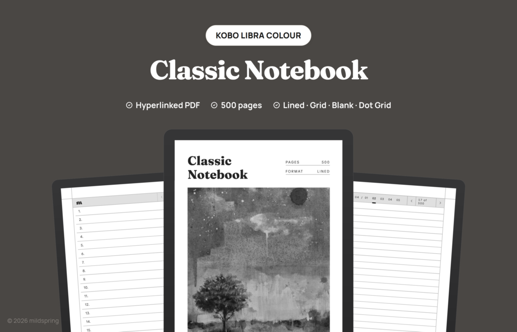 Classic Notebook for Kobo
