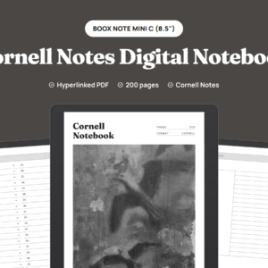 Cornell Notes Digital Notebook for BOOX