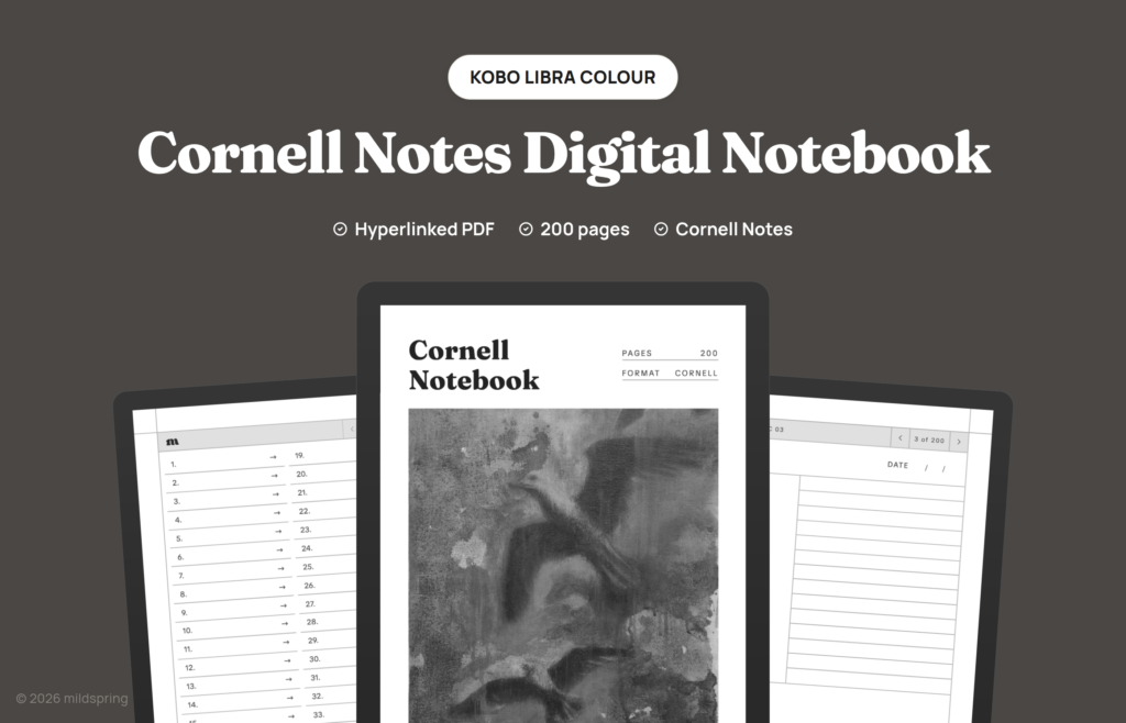 Cornell Notes Digital Notebook for Kobo on Kobo