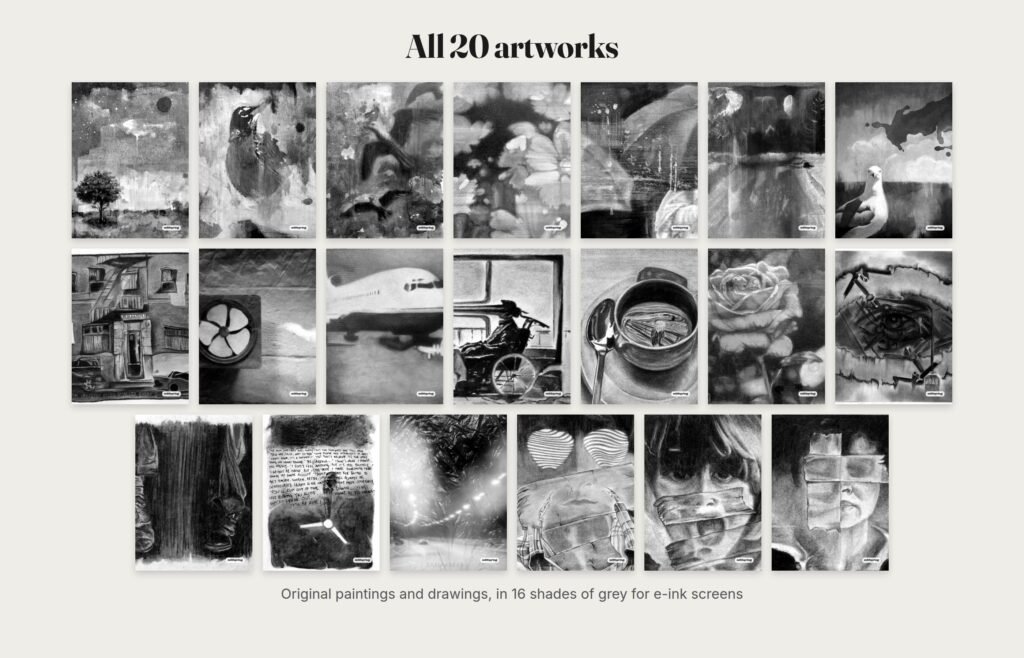 E-ink Wallpapers: 20 Original Handmade Artworks, image 2
