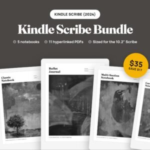Kindle Scribe Templates Bundle: five mildspring notebooks for Kindle Scribe
