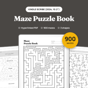 Maze Puzzle Book for Kindle Scribe