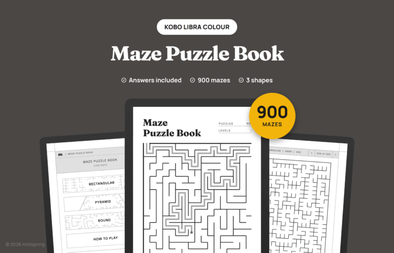 Maze Puzzle Book for Kobo cover